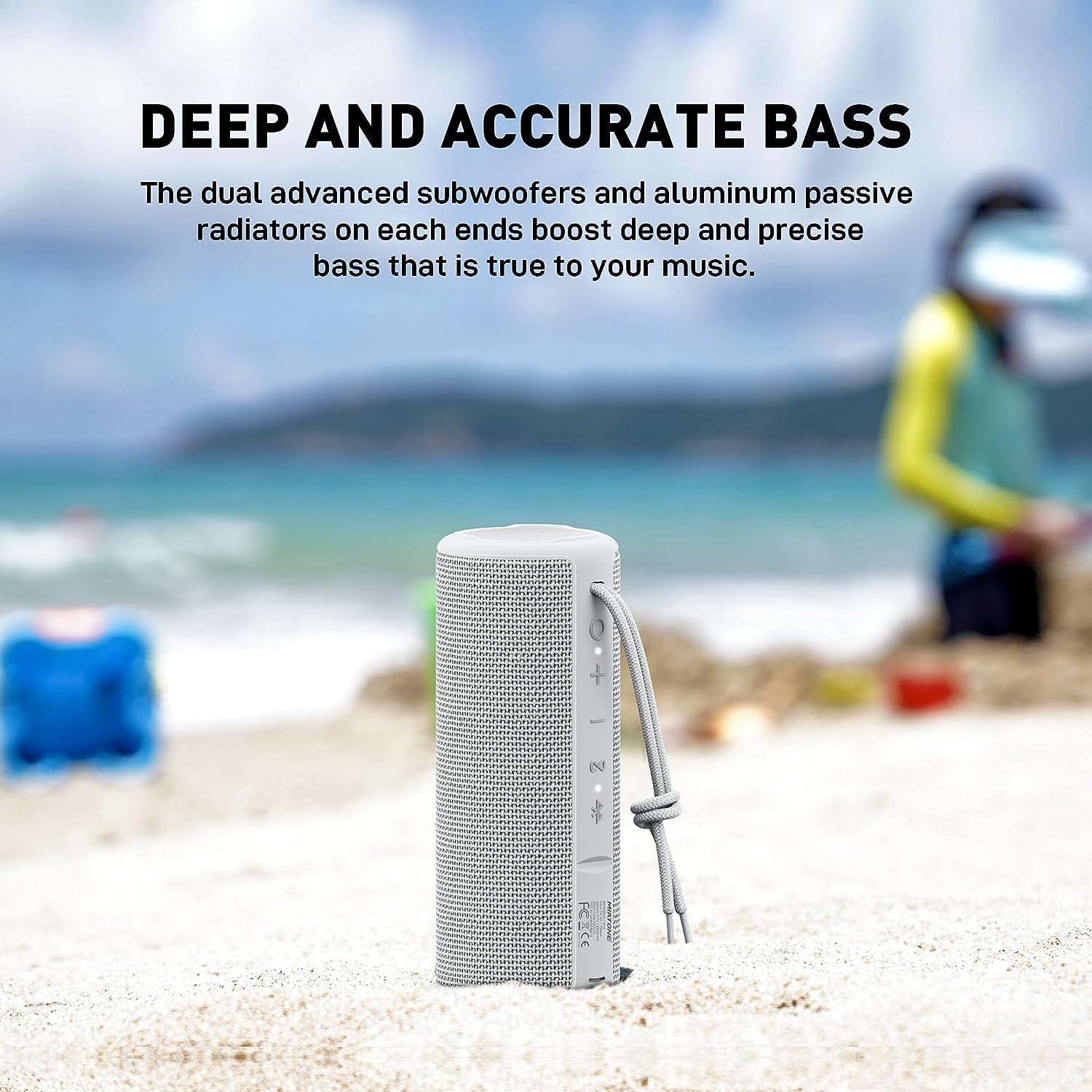 Outdoor Portable Bluetooth Wireless Speaker Waterproof - Grey Outdoor Portable Bluetooth Wireless Speaker Waterproof - Grey